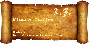 Klement Zamfira névjegykártya